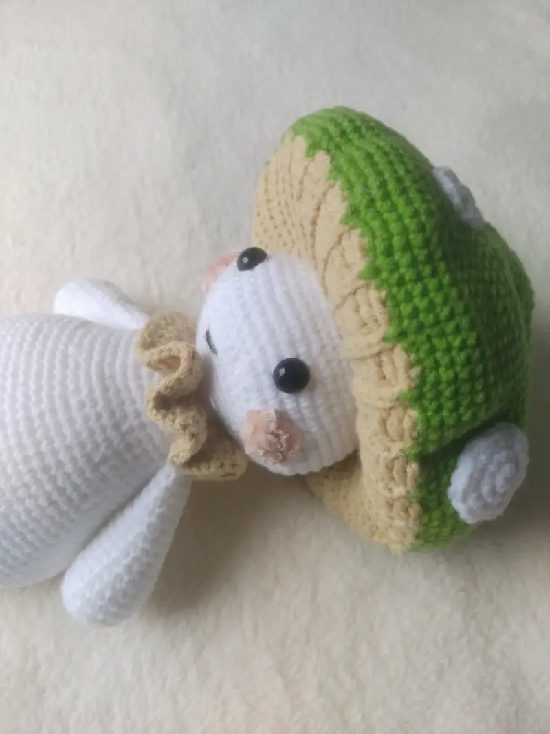 Amigurumi hongo mágico verde tejido a crochet - 3