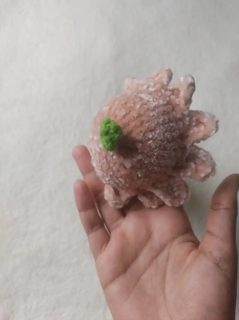 Muñeca amigurumi de flor hecho a mano 27cm - 3