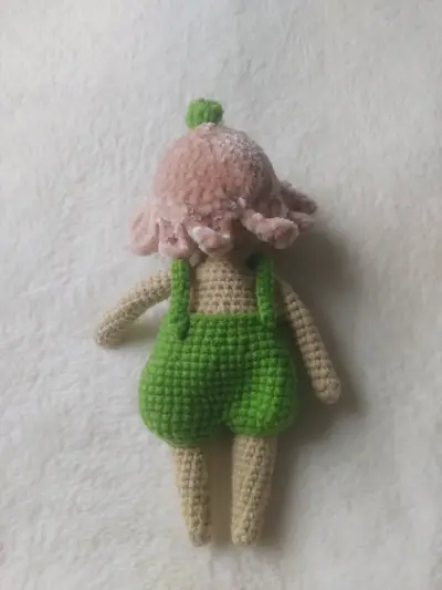Muñeca amigurumi de flor hecho a mano 27cm - miniatura 4