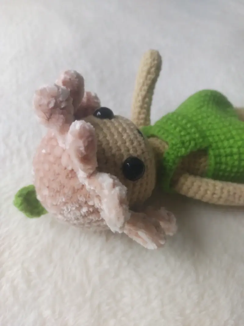 Muñeca amigurumi de flor hecho a mano 27cm - 5