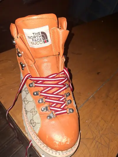 Botas de montaña naranjas Gucci x The North Face - miniatura 2