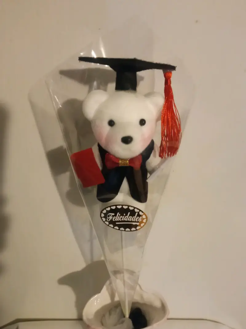Osito de Graduación con Birrete y Diploma - 3