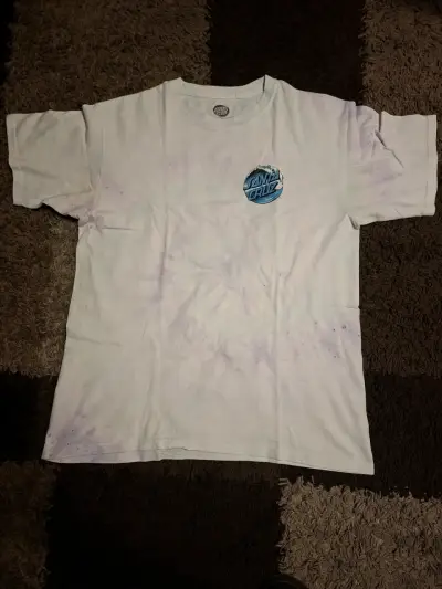 Polera Santa Cruz blanca con logo azul - miniatura 1