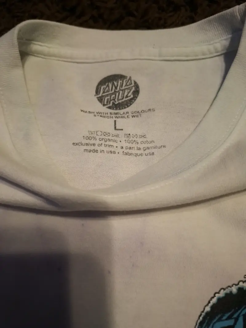 Polera Santa Cruz blanca con logo azul - 3