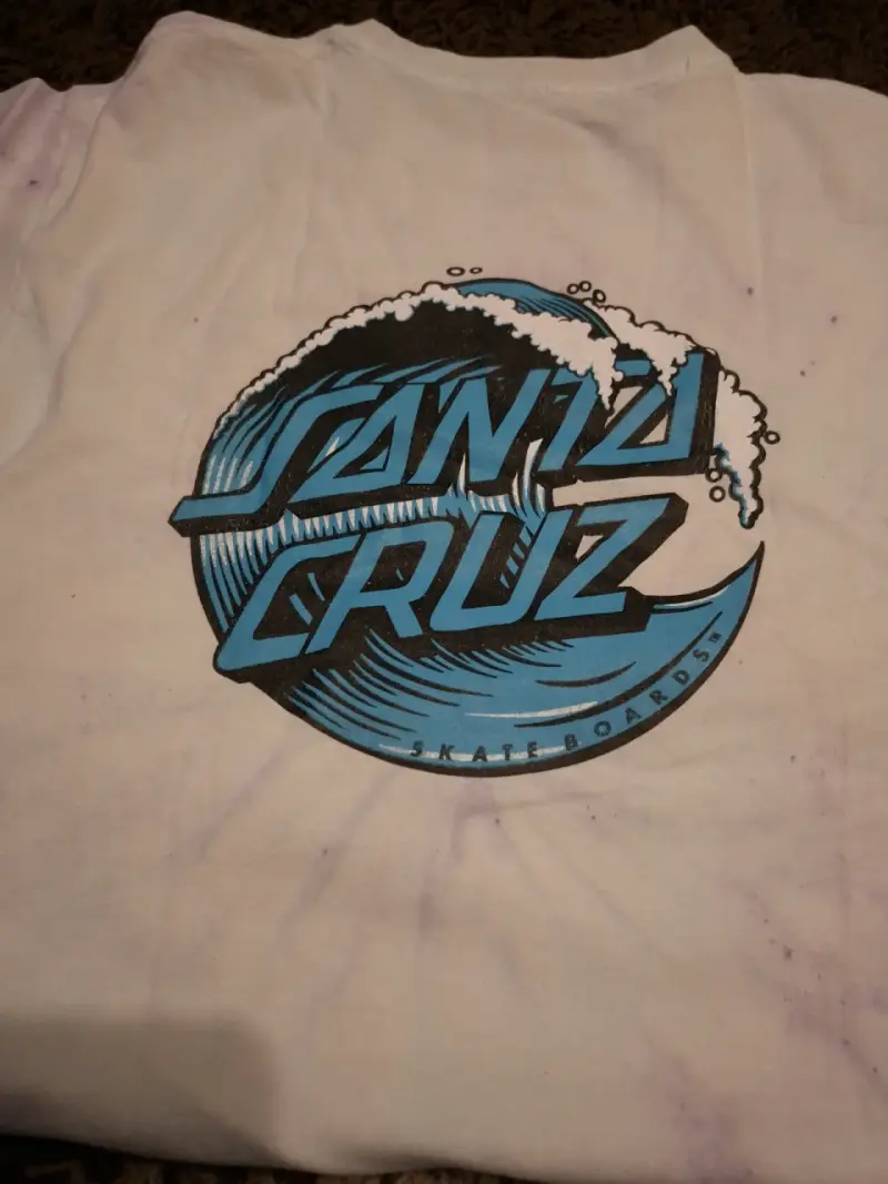 Polera Santa Cruz blanca con logo azul - 4