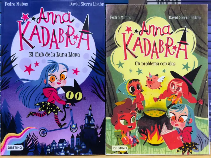 Libros Anna Kadabra - El Club de la Luna Llena y Un Problema con Alas