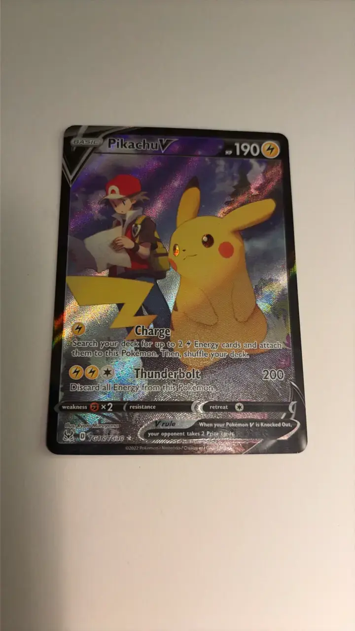 Carta Pokémon Pikachu V edición especial original - 2