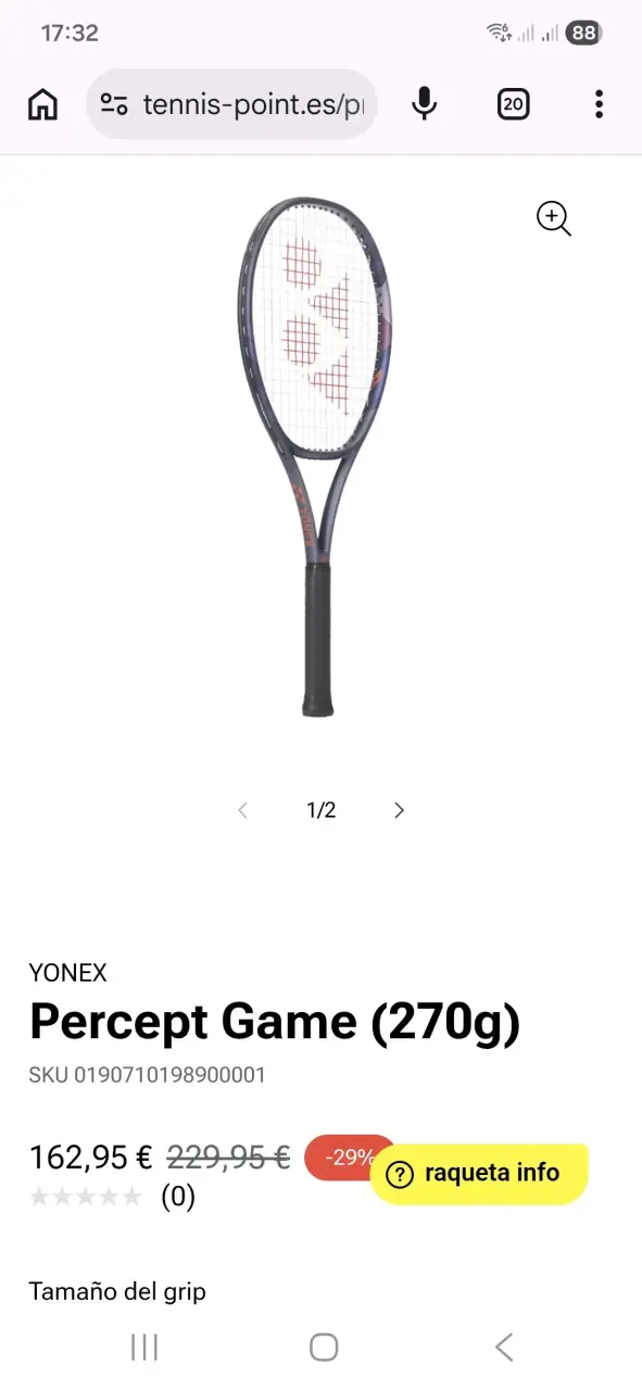 Raqueta de Tenis Yonex Percept Game 270g - 1