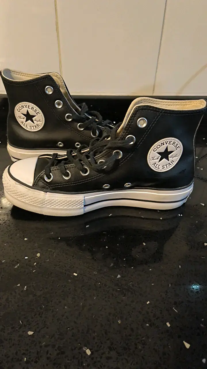 Zapatillas Converse All Star negras de cuero - 3