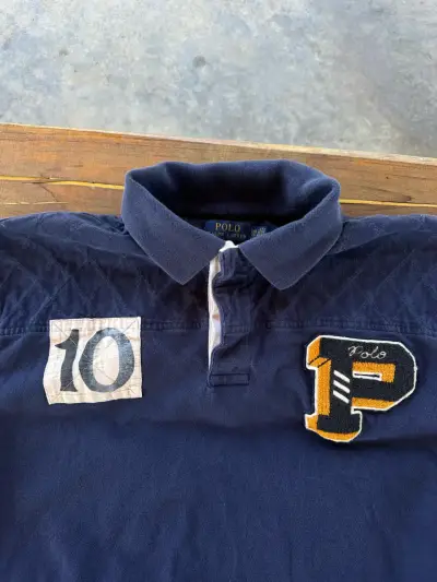 Polera Polo Ralph Lauren azul con número 10 - miniatura 3