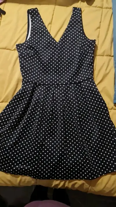 Vestido negro con lunares blancos Marquis - miniatura 1