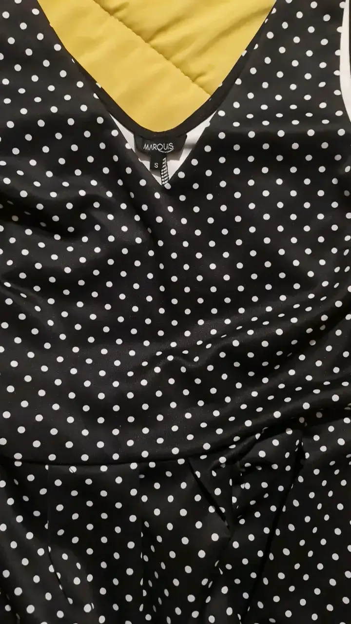 Vestido negro con lunares blancos Marquis - 2