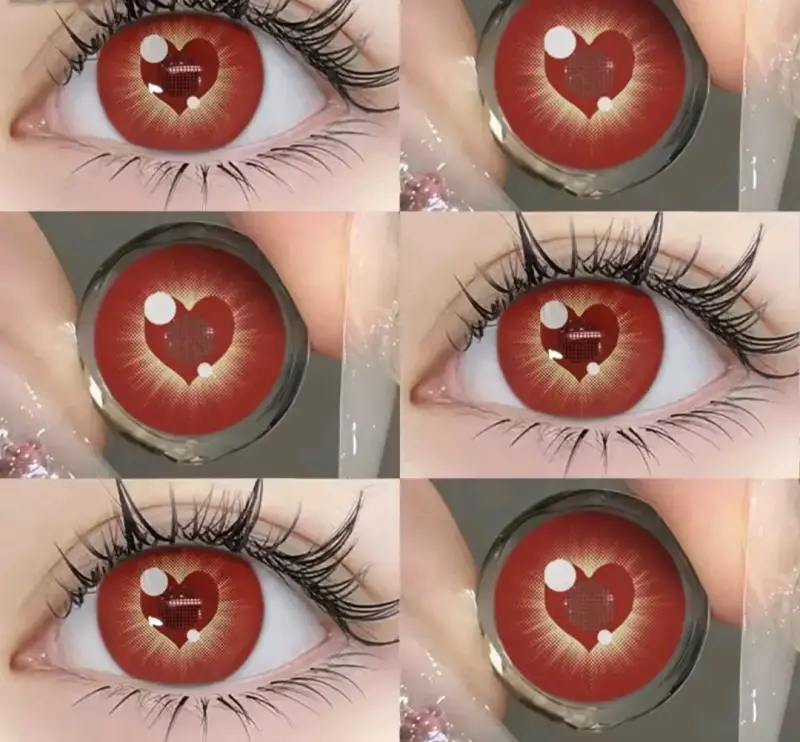 Lentes de contacto rojos Cosplay / Halloween