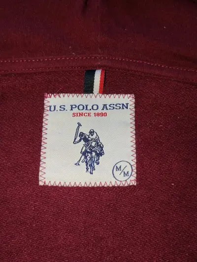 Polerón con capucha burdeos U.S. Polo Assn - miniatura 2