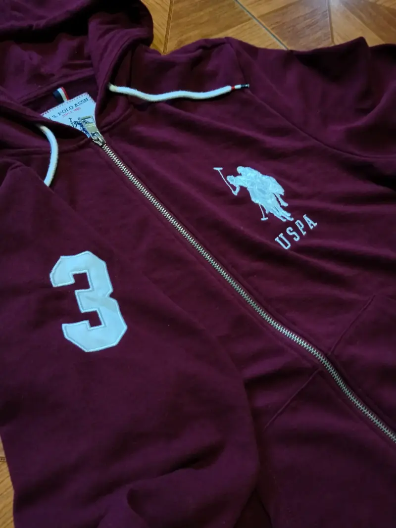 Polerón con capucha burdeos U.S. Polo Assn - 3