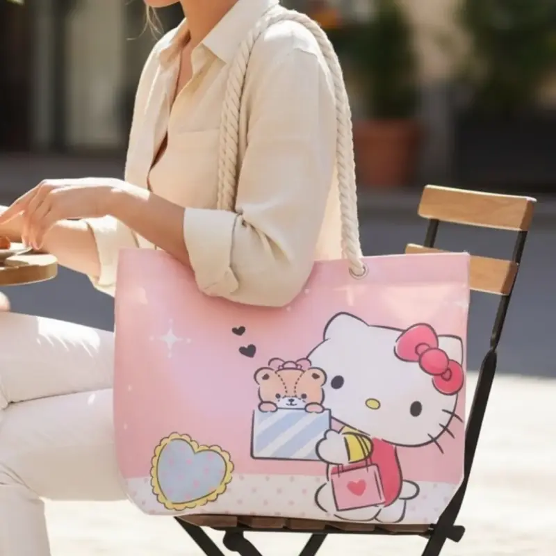 Bolso Tote Hello Kitty Sanrio Rosa XL - 5