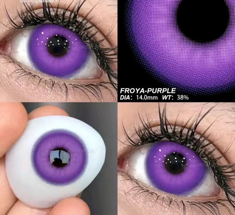 Lentes de contacto de color morado Froya - 1