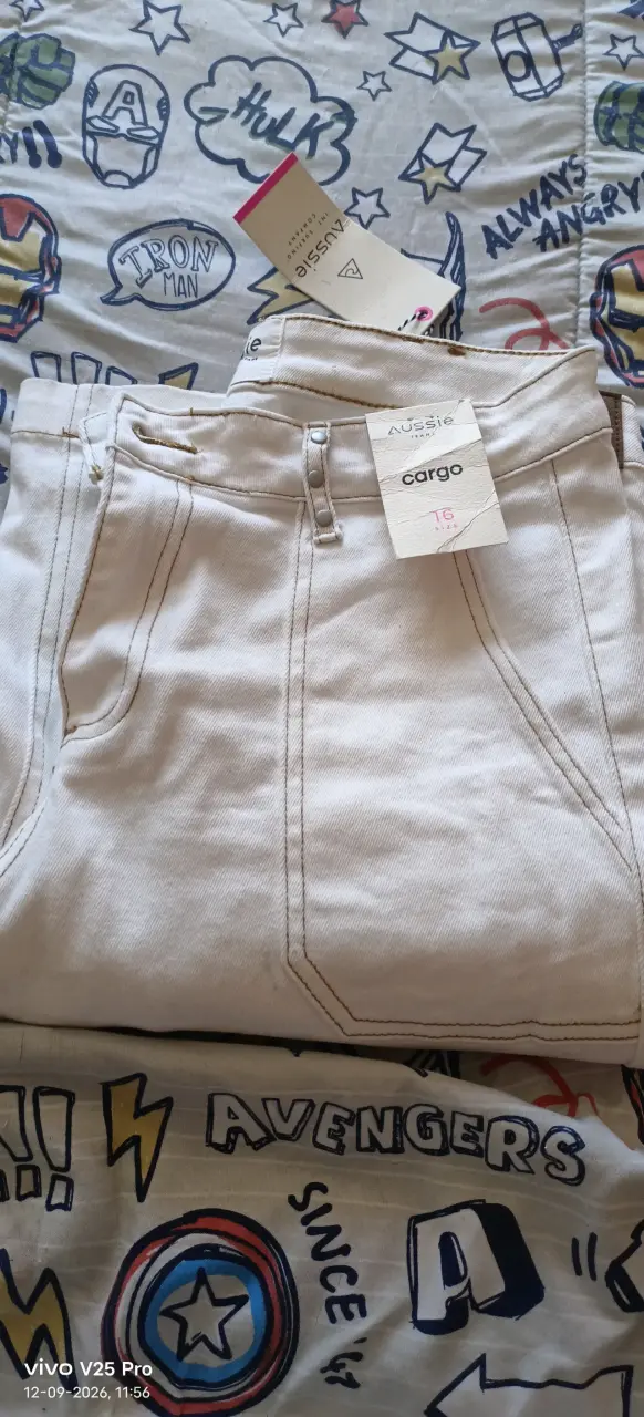 Pantalones cargo gris para mujer talla 36 - 4