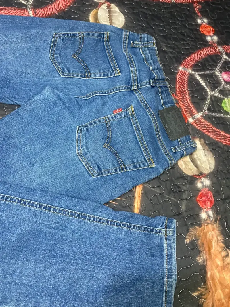 Jeans de mezclilla azul para hombre - 3