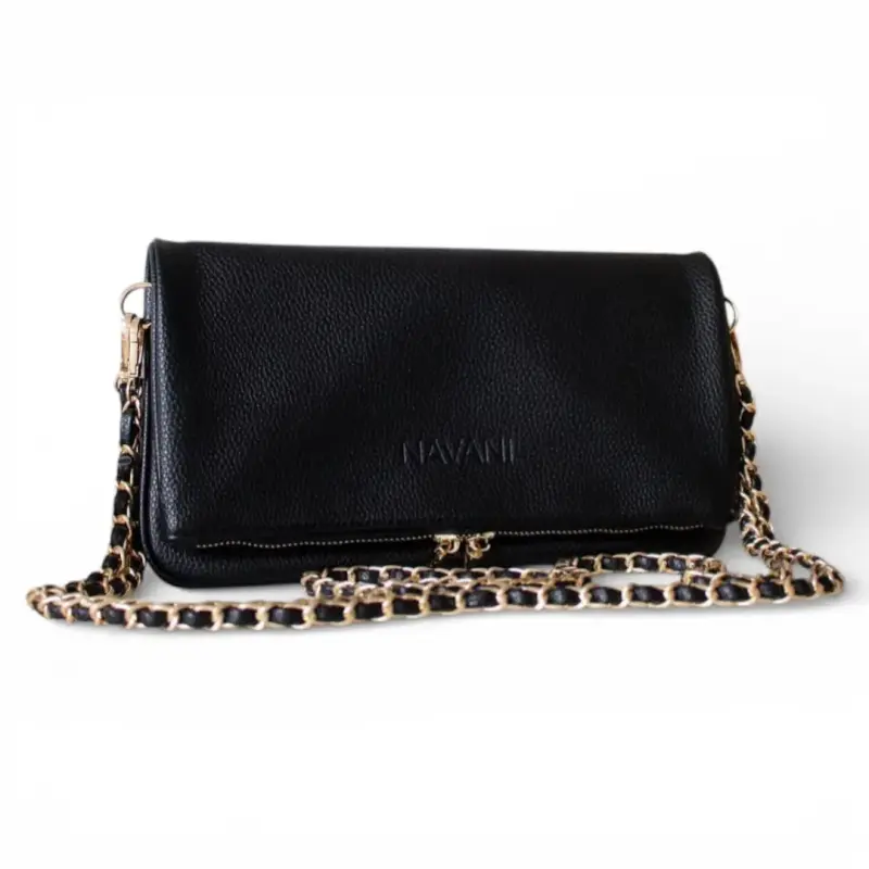 Cartera Bolso Navani Camille Negro con cadena - 2