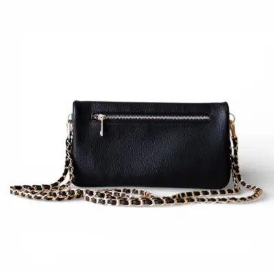 Cartera Bolso Navani Camille Negro con cadena - miniatura 3