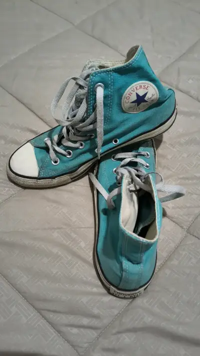 Zapatillas Converse All Star turquesa usadas - miniatura 1
