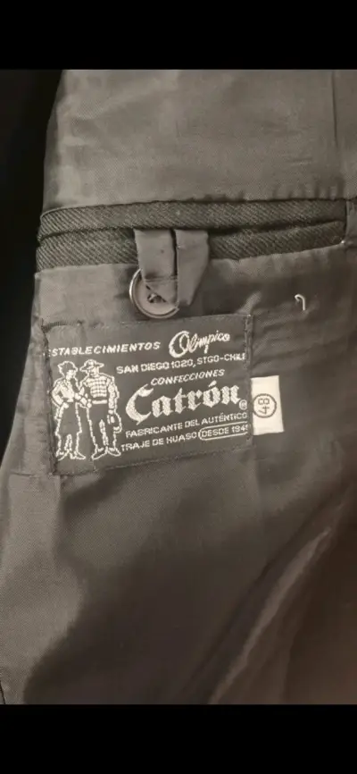 Chaqueta de huaso negra tradicional Catron - miniatura 2