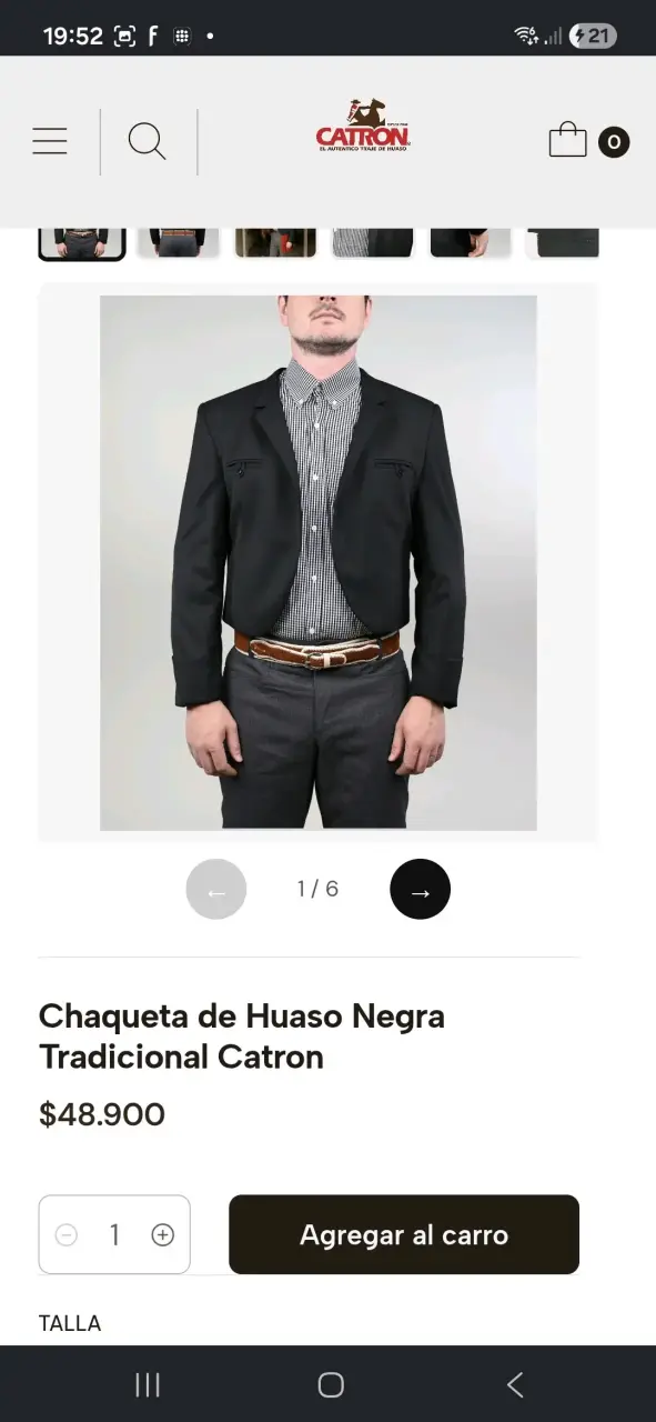 Chaqueta de huaso negra tradicional Catron - 3