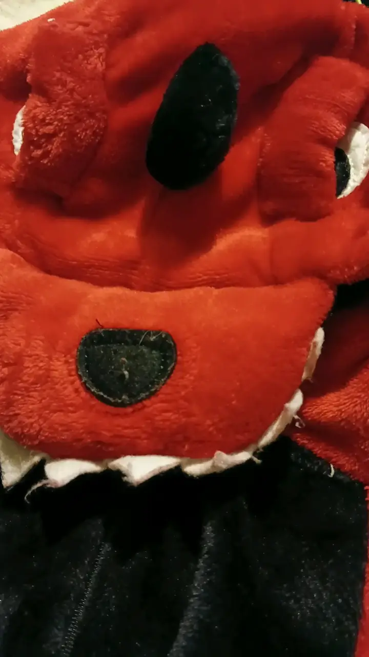 Disfraz de peluche rojo y negro para niño - 2