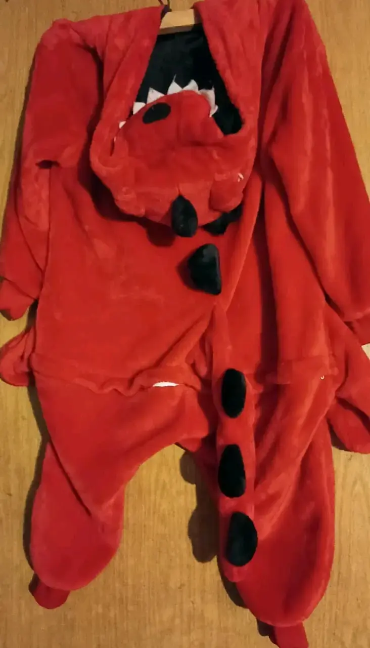 Disfraz de peluche rojo y negro para niño - 3