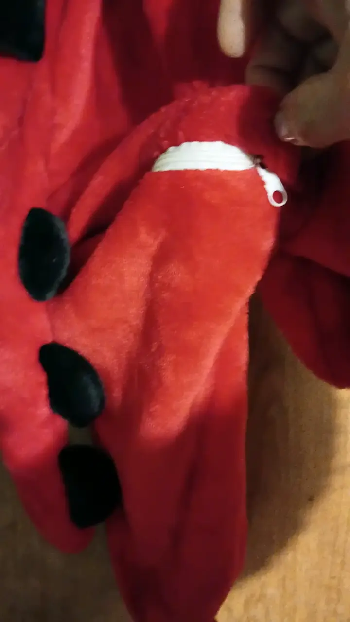 Disfraz de peluche rojo y negro para niño - 5