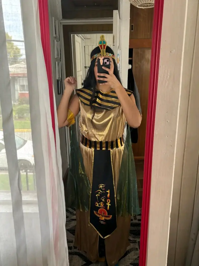 Disfraz de faraona egipcia dorado para mujer - 2