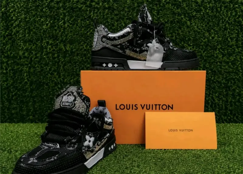 Zapatillas negras de diseñador Louis Vuitton - 2