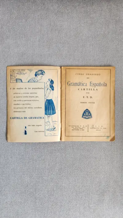 Libro retro escolar Gramática Española año 1956 - miniatura 2