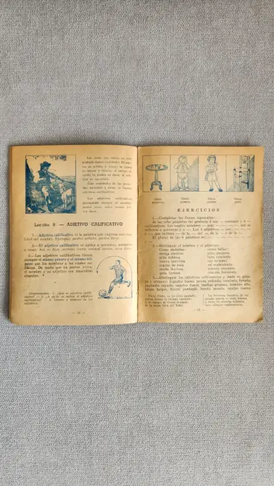 Libro retro escolar Gramática Española año 1956 - miniatura 3