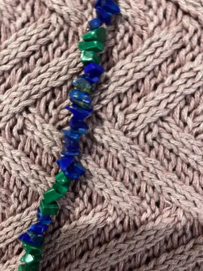 Collar de lapizlazuli de piedras azules y verdes - miniatura 2