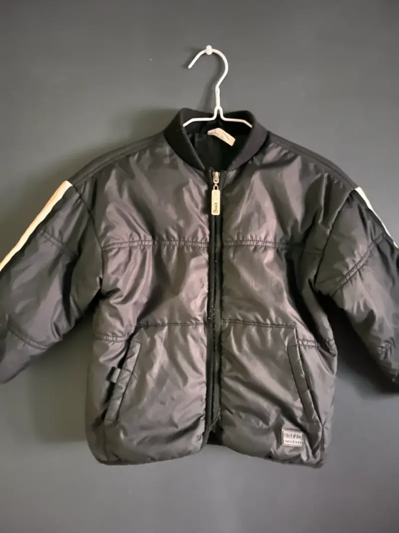 Chaqueta estilo varsity para niño azul y blanca - 2