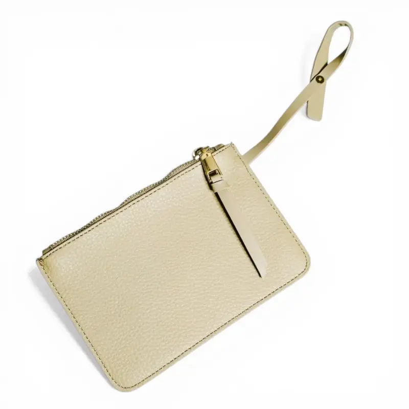 Bolso de cuero beige Prüne elegante - 2