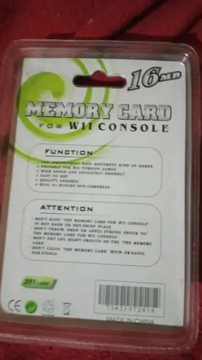 Tarjeta de Memoria 16MB para Wii - miniatura 2