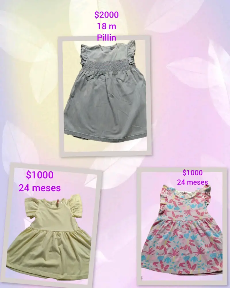 Vestido de niña 18-24 meses con estampado floral - 3