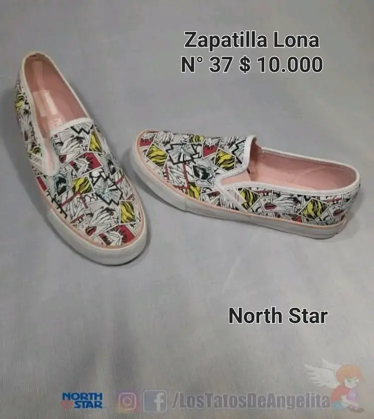 Zapatillas de lona North Star estampadas talla 37