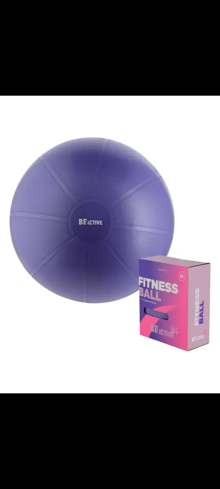 Balón de ejercicio 65 cm Be Active morado - 1