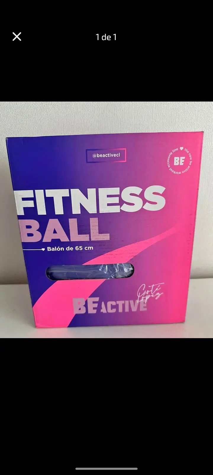 Balón de ejercicio 65 cm Be Active morado - 2