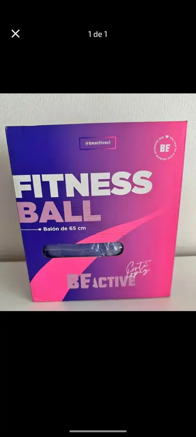 Balón de ejercicio 65 cm Be Active morado - miniatura 2