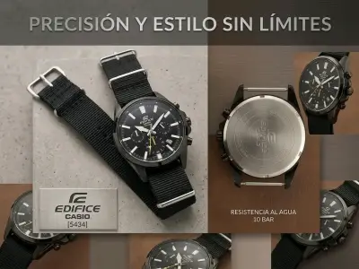Reloj Casio Edifice Cronógrafo Negro - miniatura 1