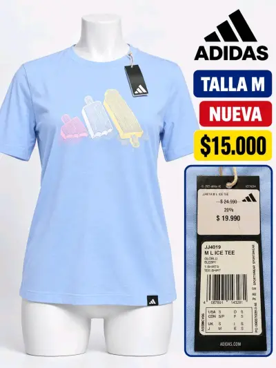 Polera Adidas Ice Tee Azul Talla M - miniatura 1