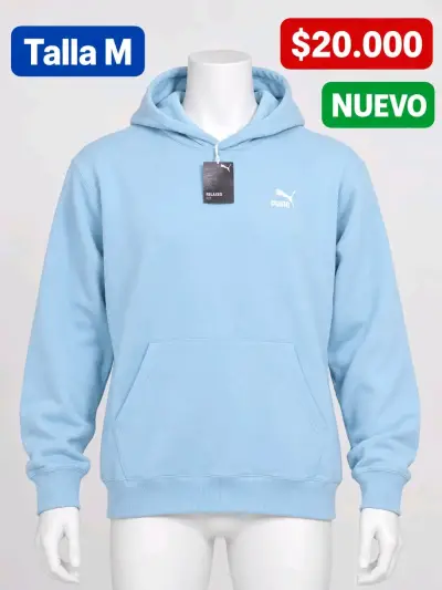 Polerón con capucha azul Puma talla M nuevo - miniatura 1