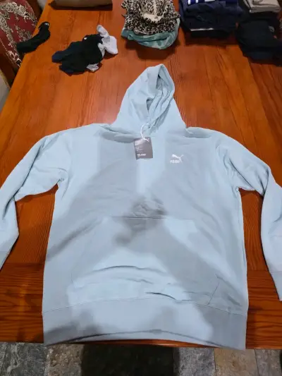 Polerón con capucha azul Puma talla M nuevo - miniatura 2
