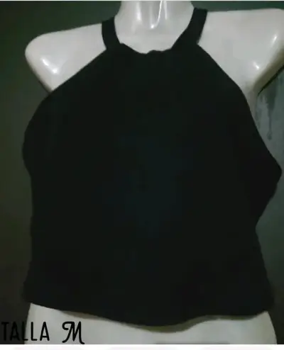 Top negro sin mangas talla M - miniatura 1