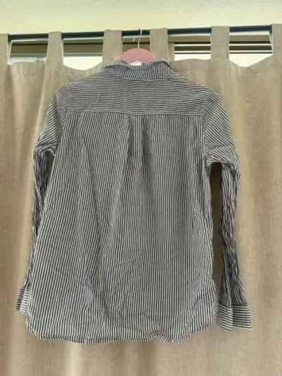 Camisa de rayas azul y blanco para mujer - miniatura 2